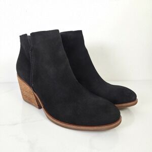 Kork-Ease Chandra II Black Suede Casual Career Ankle Booties Sz 11M Shoes Womens